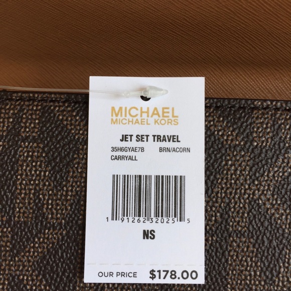 Michael Kors LARGE carryall brown acorn wallet - Picture 4 of 8